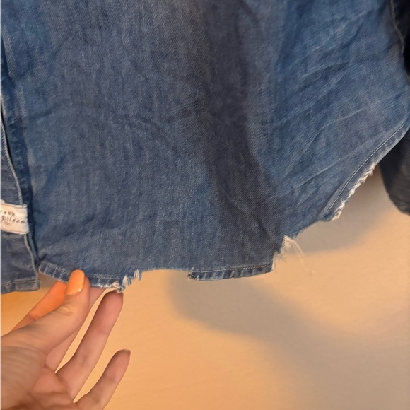 FRANK & EILEEN Button-Up Shirt famous denim Distressed Vintage Wash, L - Picture 6 of 10